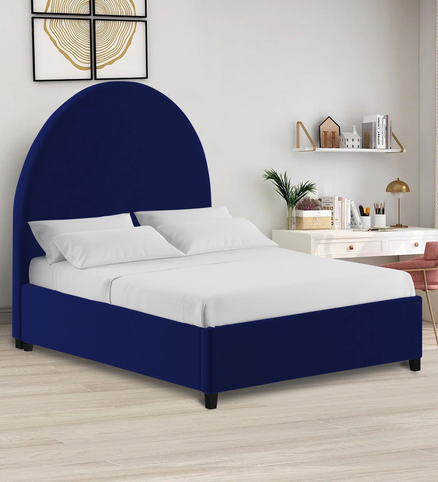 Maro Velvet King Size Bed