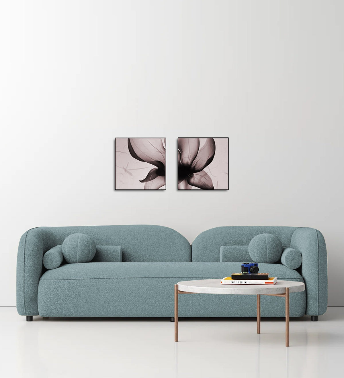 Corny Boucle Fabric 3 Seater Sofa