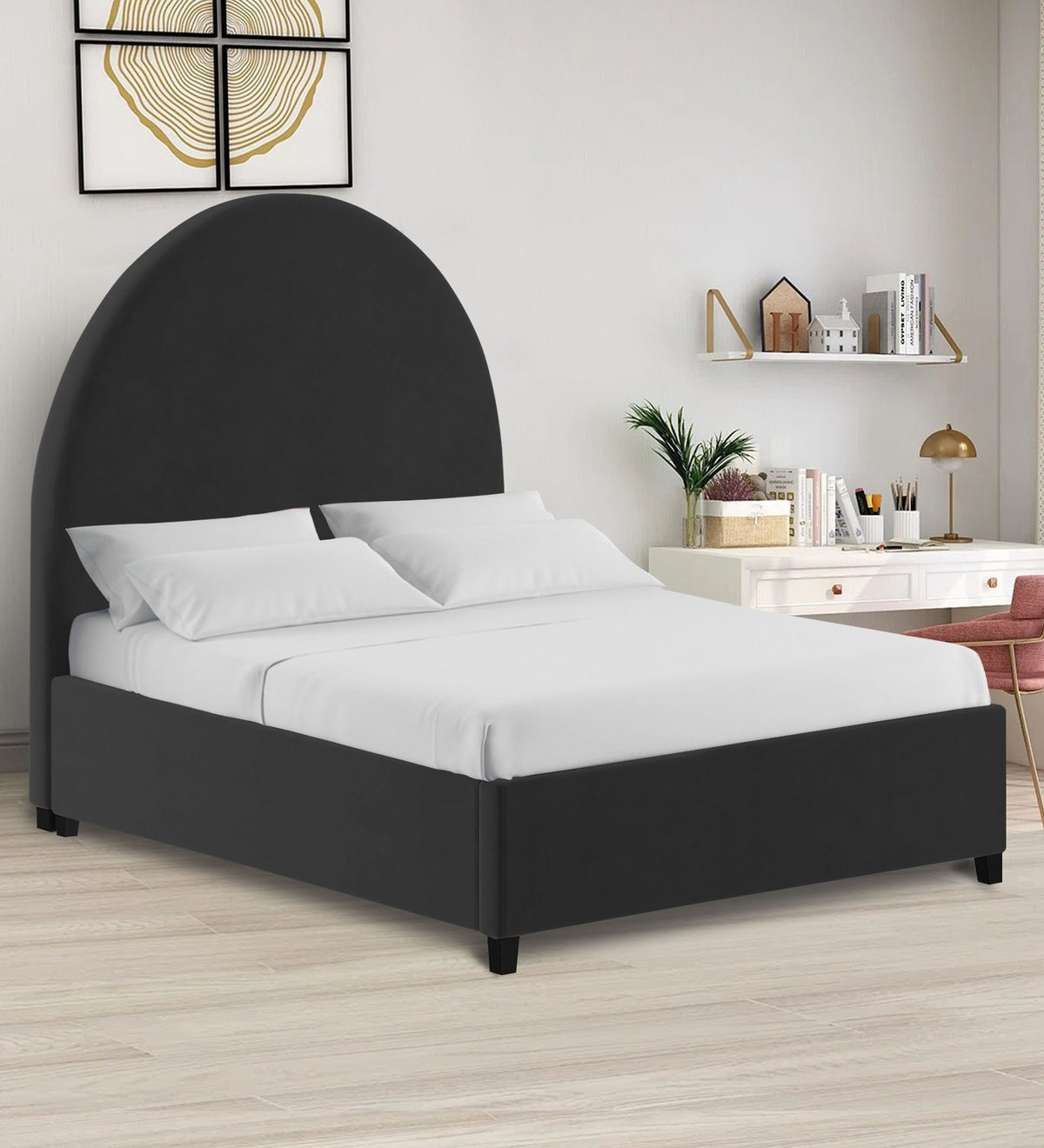 Maro Velvet King Size Bed
