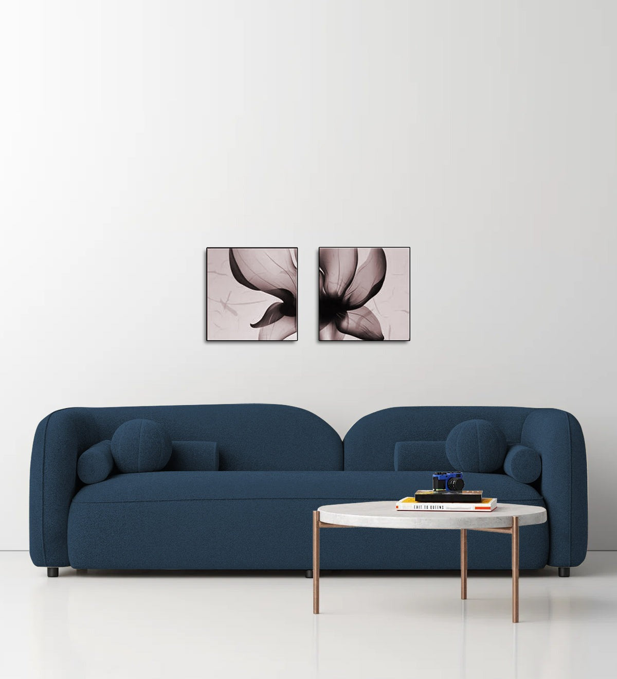 Corny Boucle Fabric 3 Seater Sofa