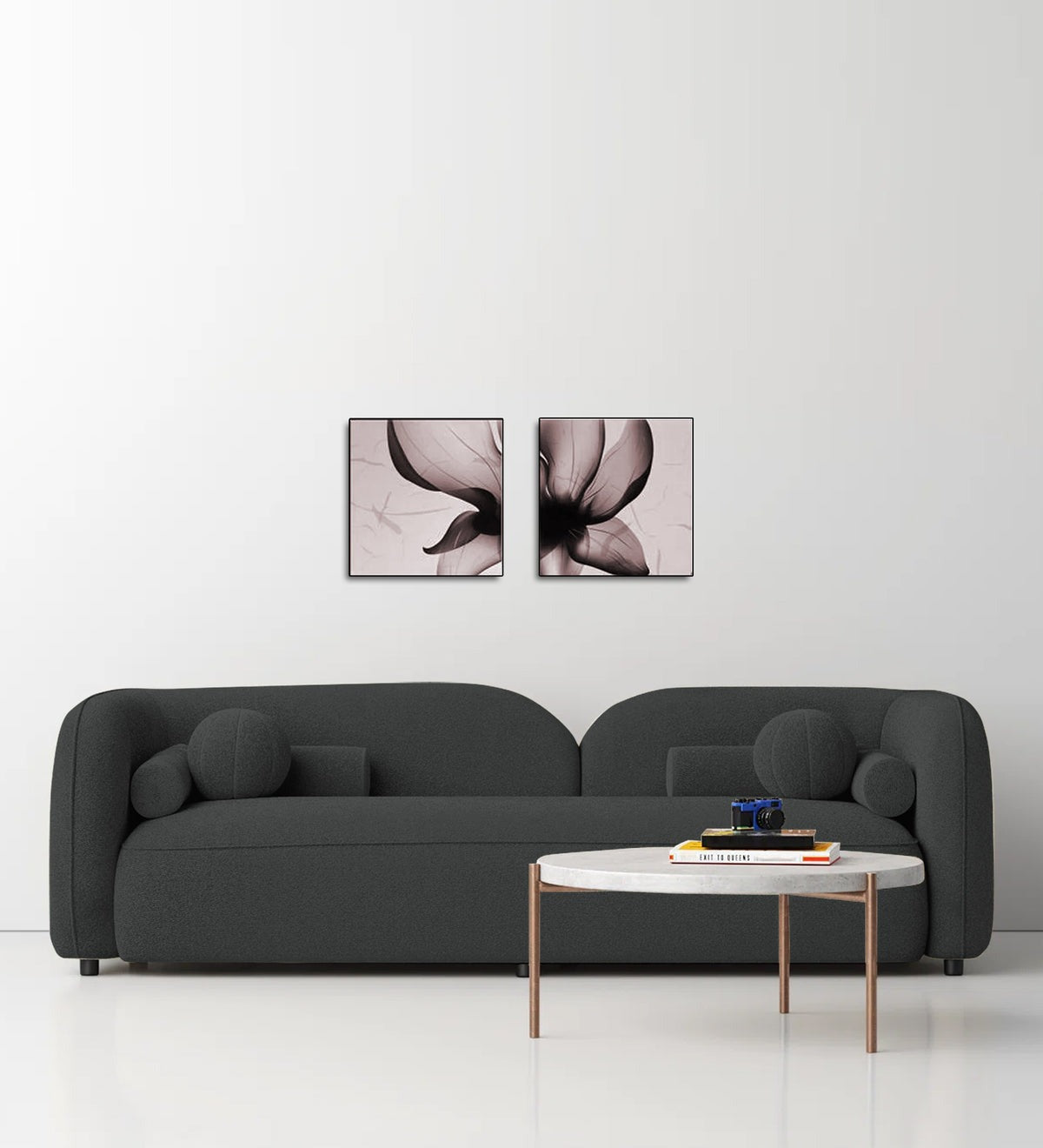 Corny Boucle Fabric 3 Seater Sofa