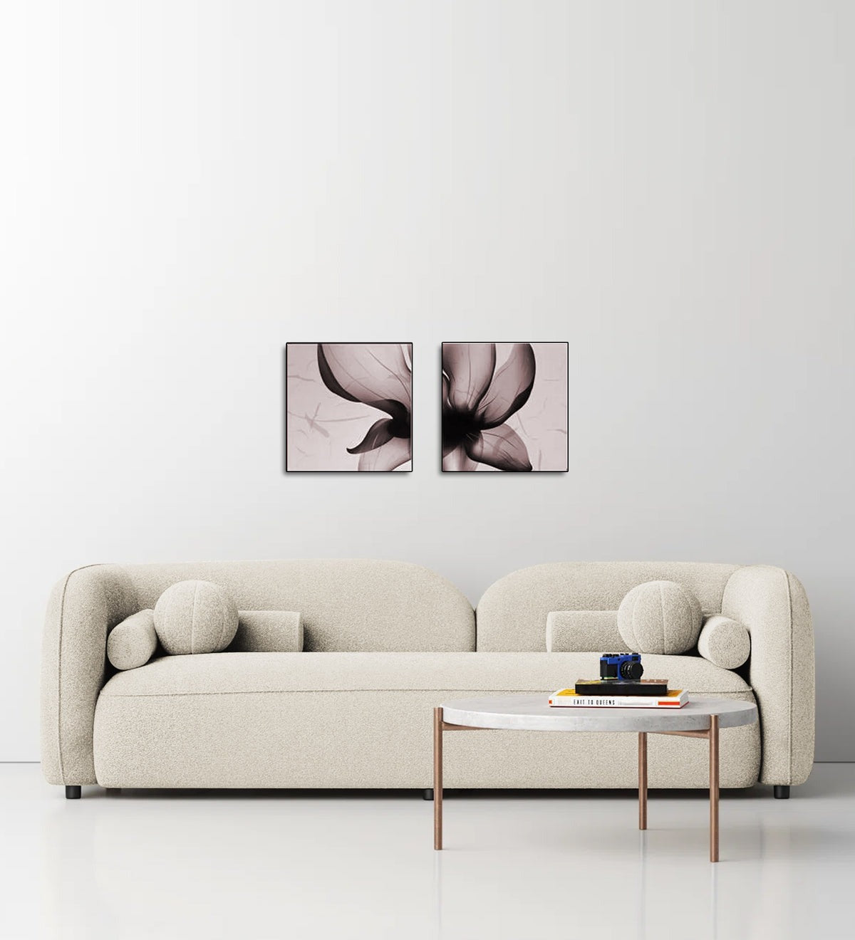 Corny Boucle Fabric 3 Seater Sofa