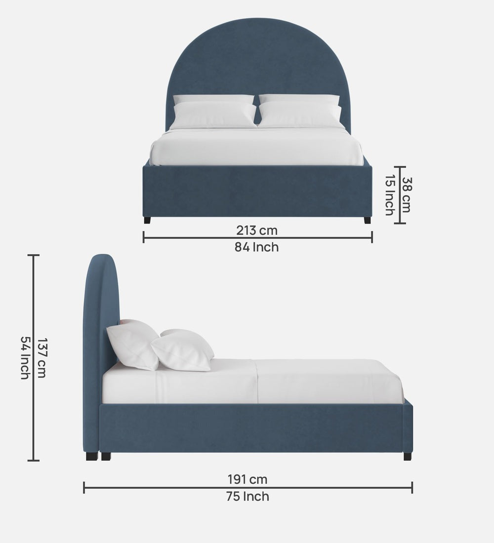 Maro Velvet King Size Bed