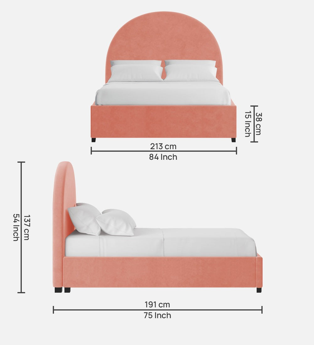 Maro Velvet King Size Bed