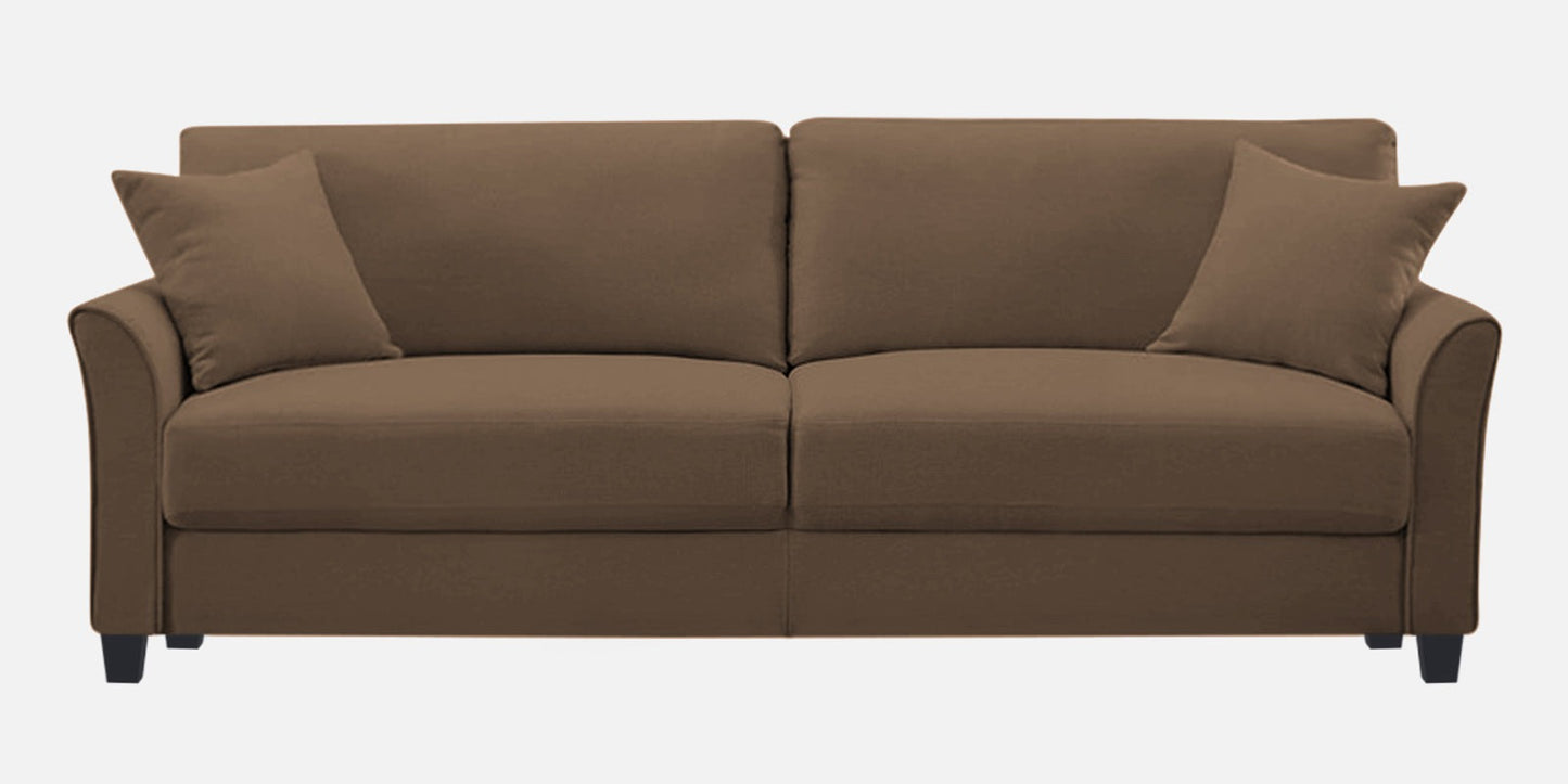 Daroo Velvet 3 Seater Sofa In Mocha Mouse Colour