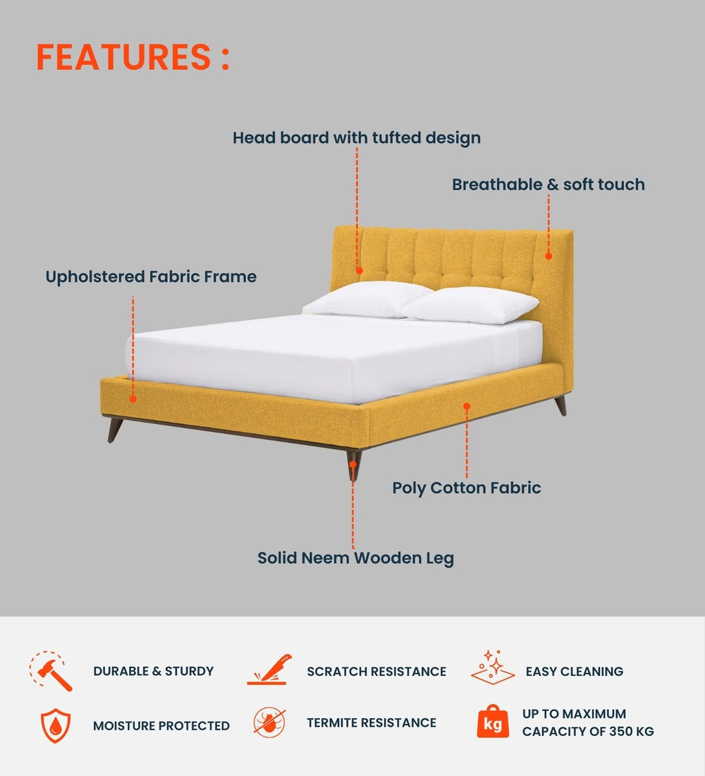 Jasmin Fabric Upholstered King Bed