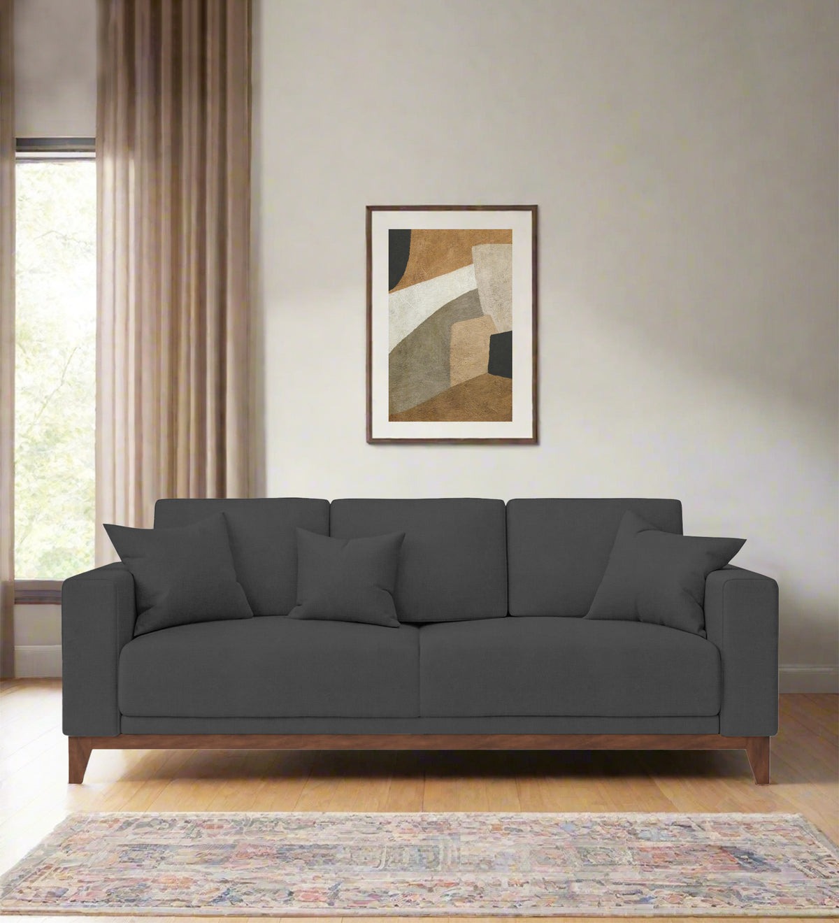Luca Fabric 3 Seater Sofa