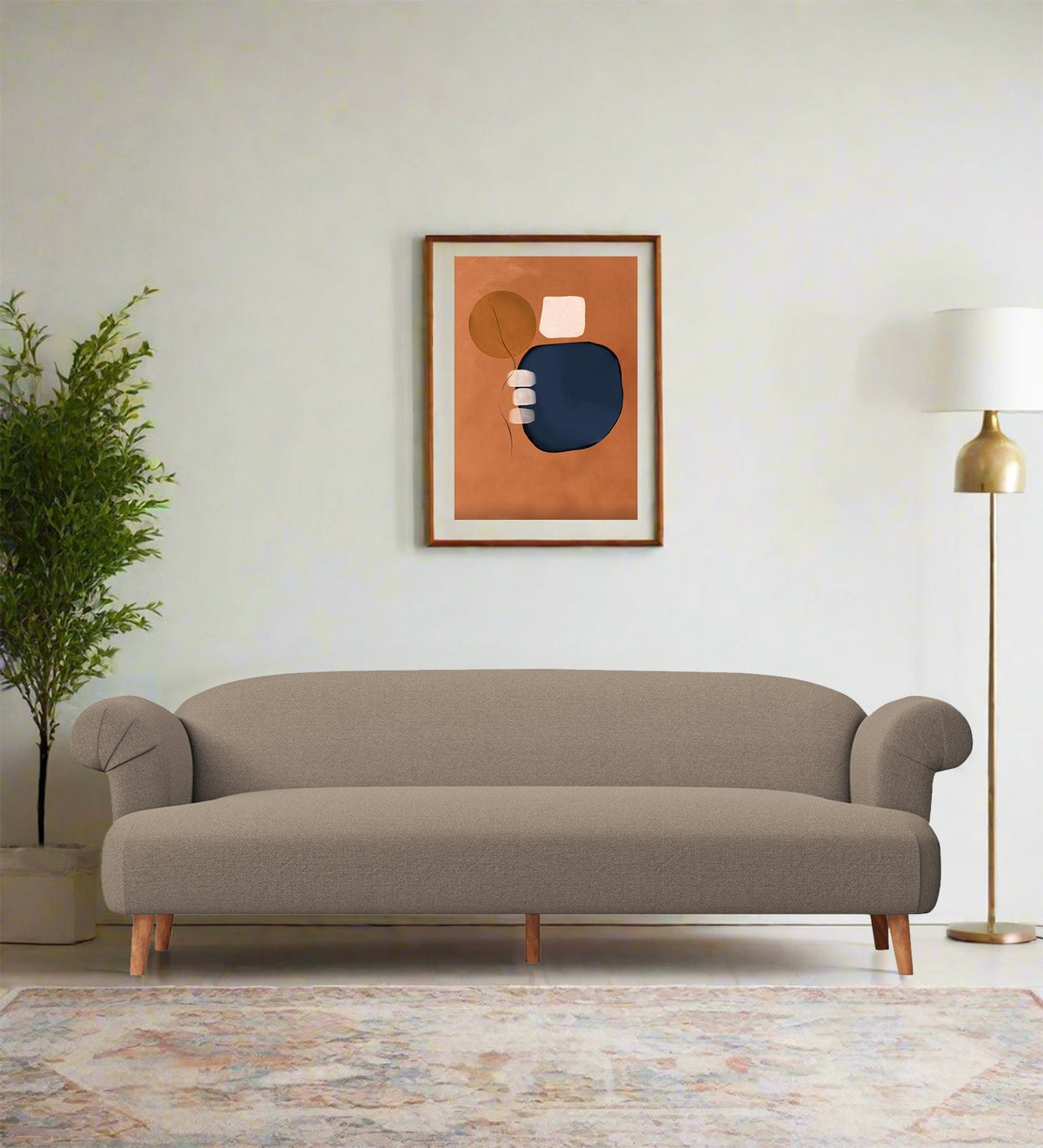 Barber Fabric 3 Seater Sofa