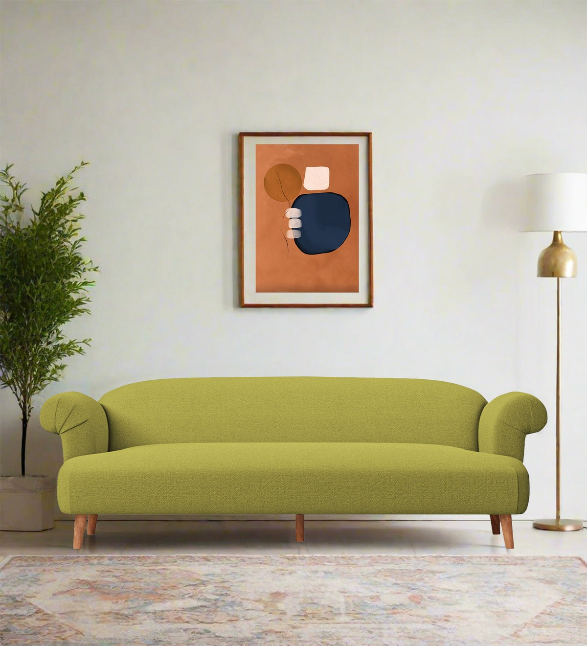 Barber Fabric 3 Seater Sofa