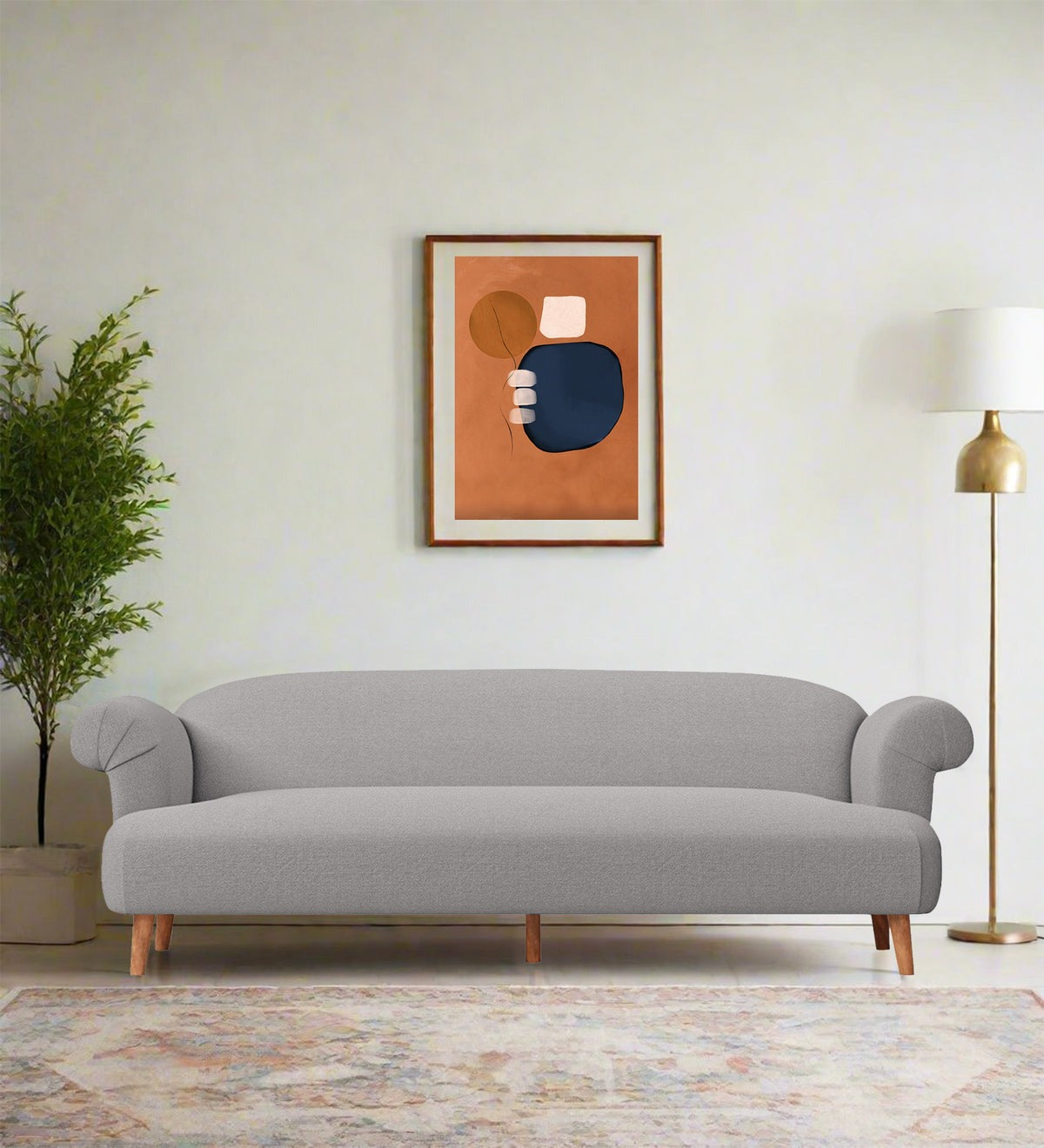 Barber Fabric 3 Seater Sofa