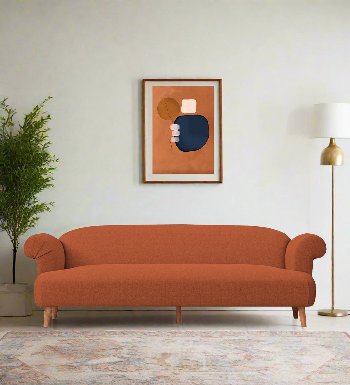 Barber Fabric 3 Seater Sofa