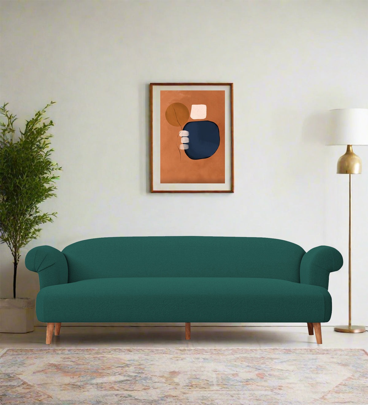 Barber Fabric 3 Seater Sofa