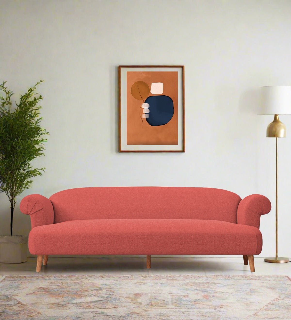 Barber Fabric 3 Seater Sofa