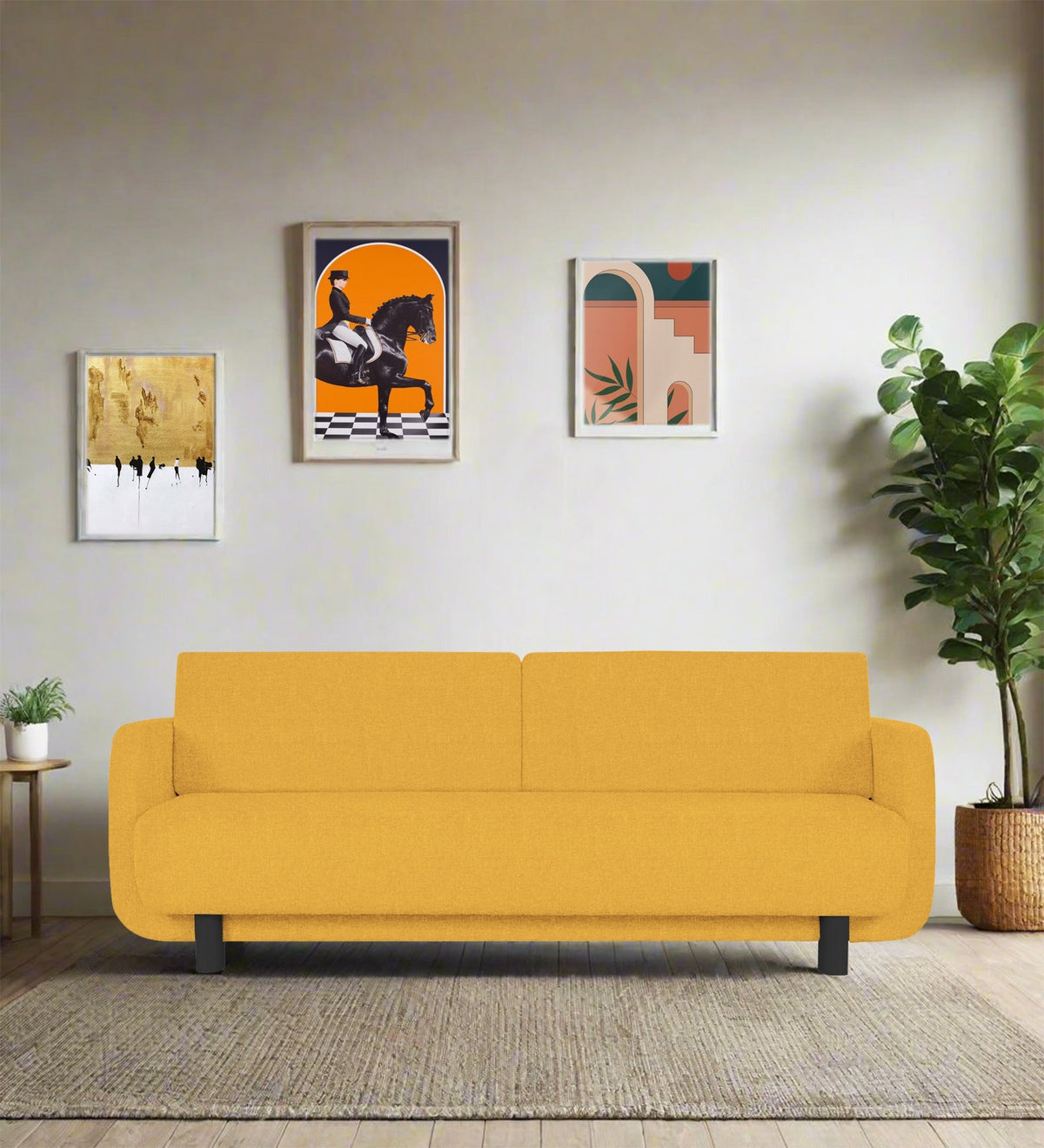 Varu Fabric 3 Seater Sofa