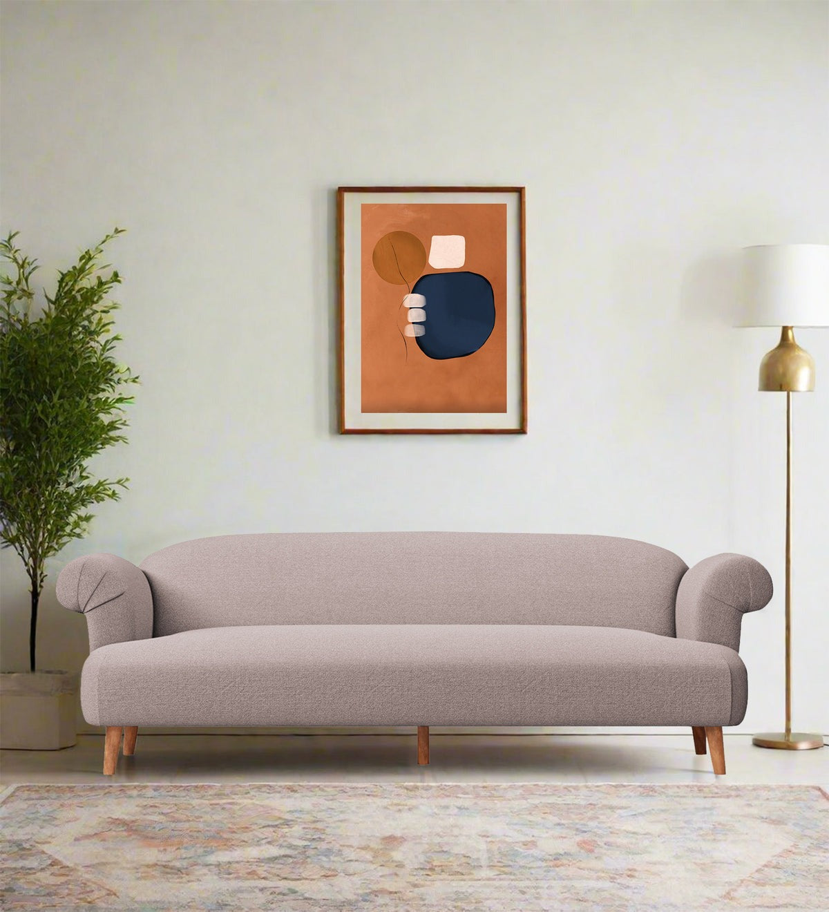 Barber Fabric 3 Seater Sofa