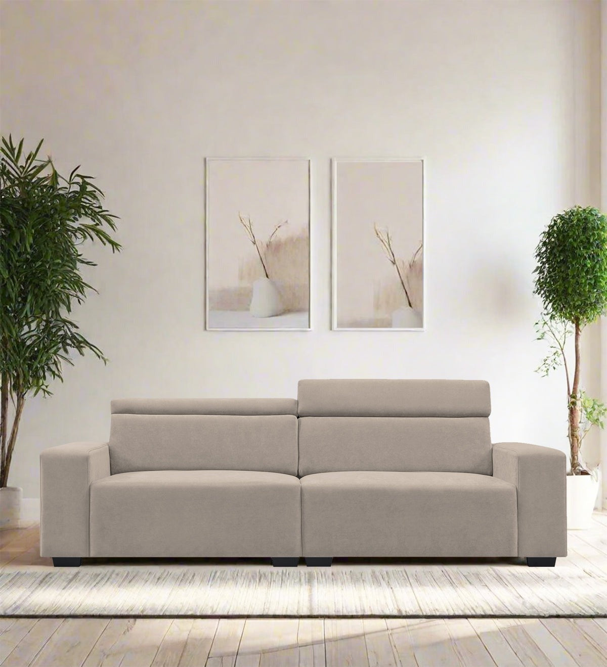 Hiro Fabric 3 Seater Sofa