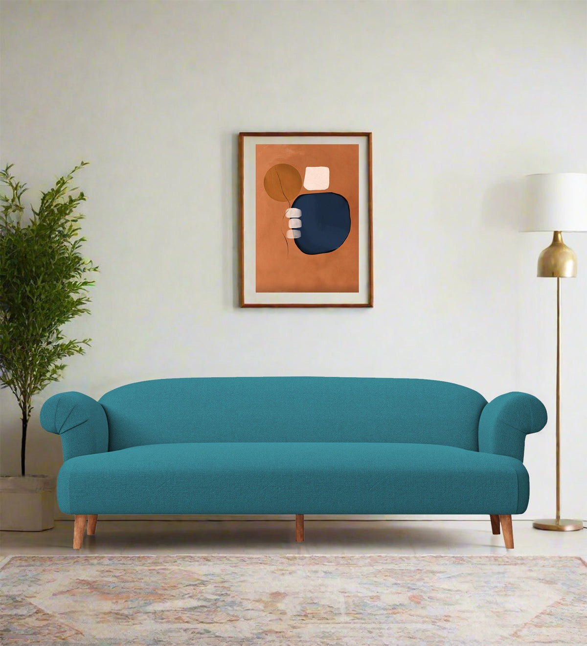 Barber Fabric 3 Seater Sofa
