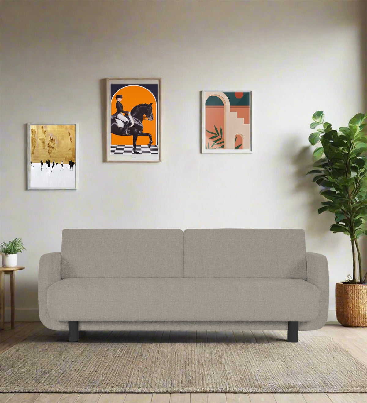 Varu Fabric 3 Seater Sofa