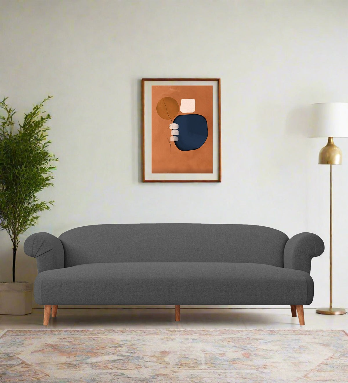 Barber Fabric 3 Seater Sofa