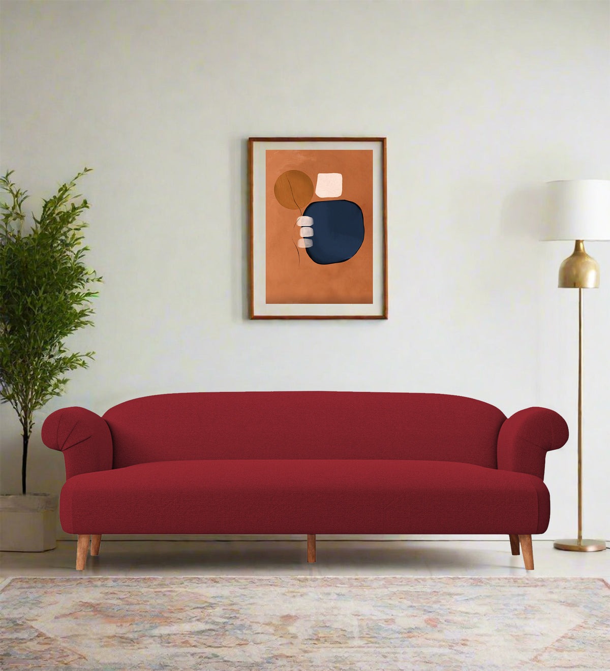 Barber Fabric 3 Seater Sofa