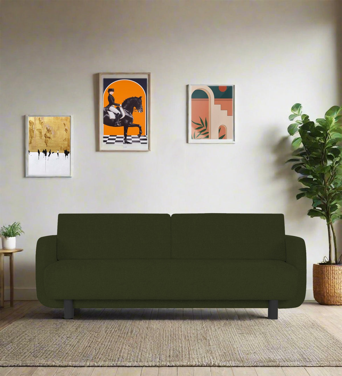 Varu Fabric 3 Seater Sofa