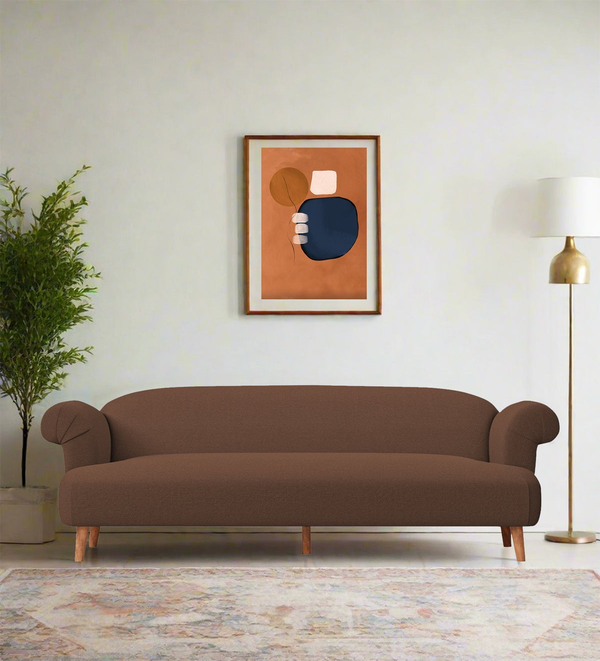 Barber Fabric 3 Seater Sofa
