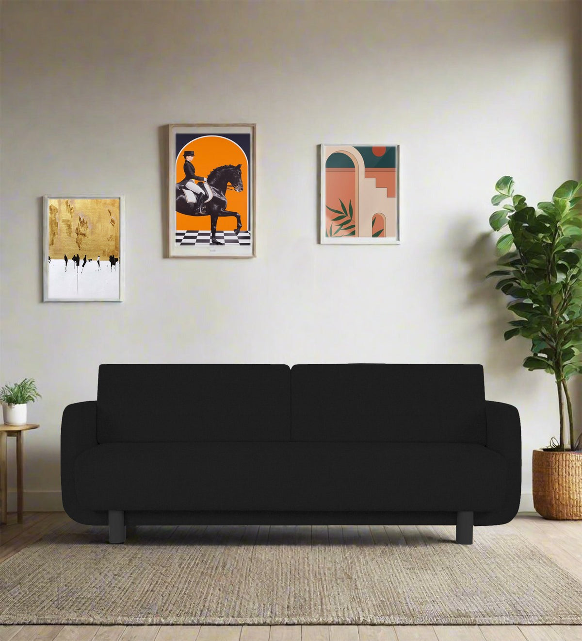 Varu Fabric 3 Seater Sofa