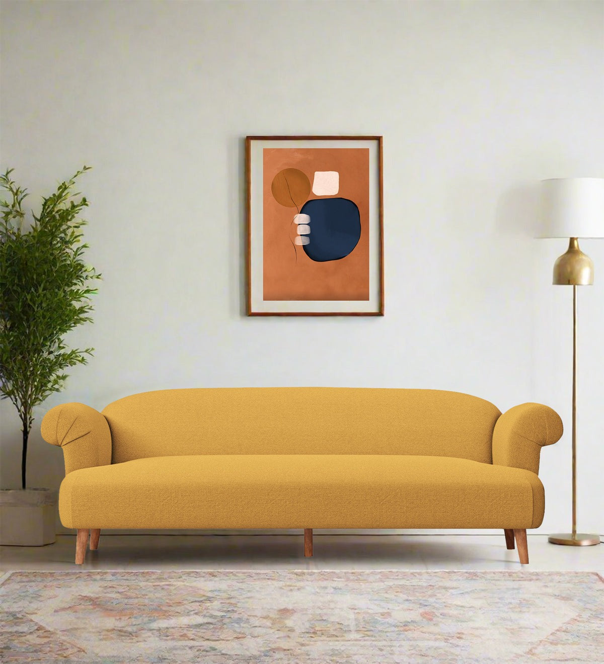 Barber Fabric 3 Seater Sofa