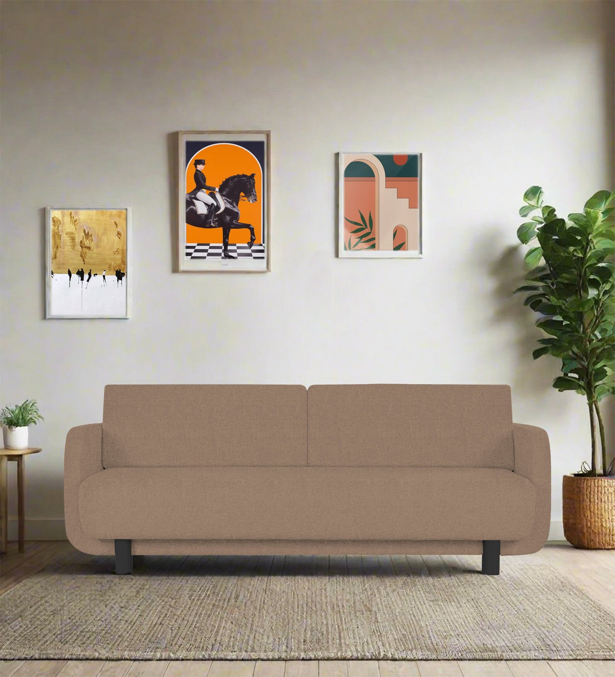 Varu Fabric 3 Seater Sofa