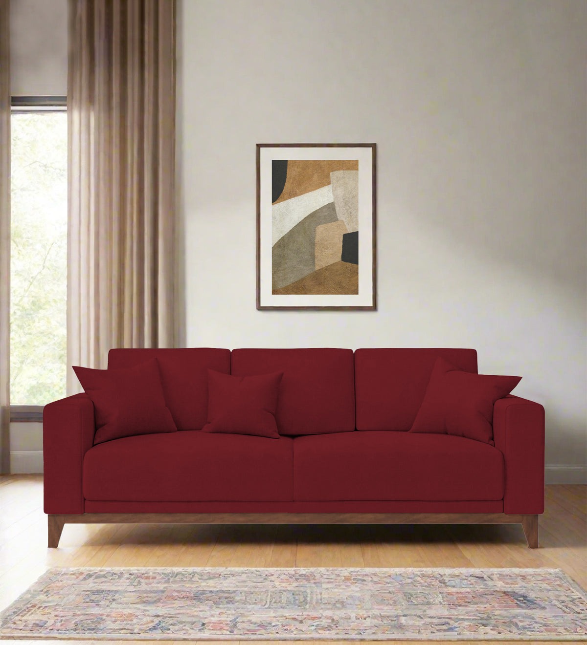 Luca Fabric 3 Seater Sofa