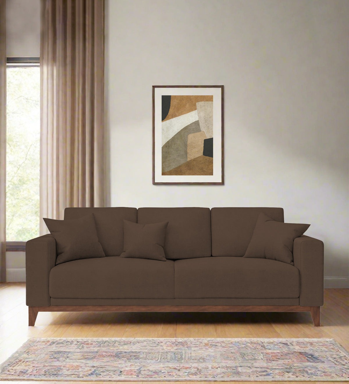 Luca Fabric 3 Seater Sofa