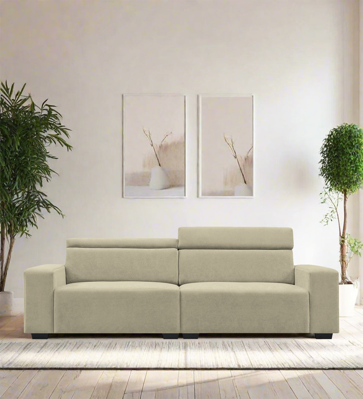 Hiro Fabric 3 Seater Sofa