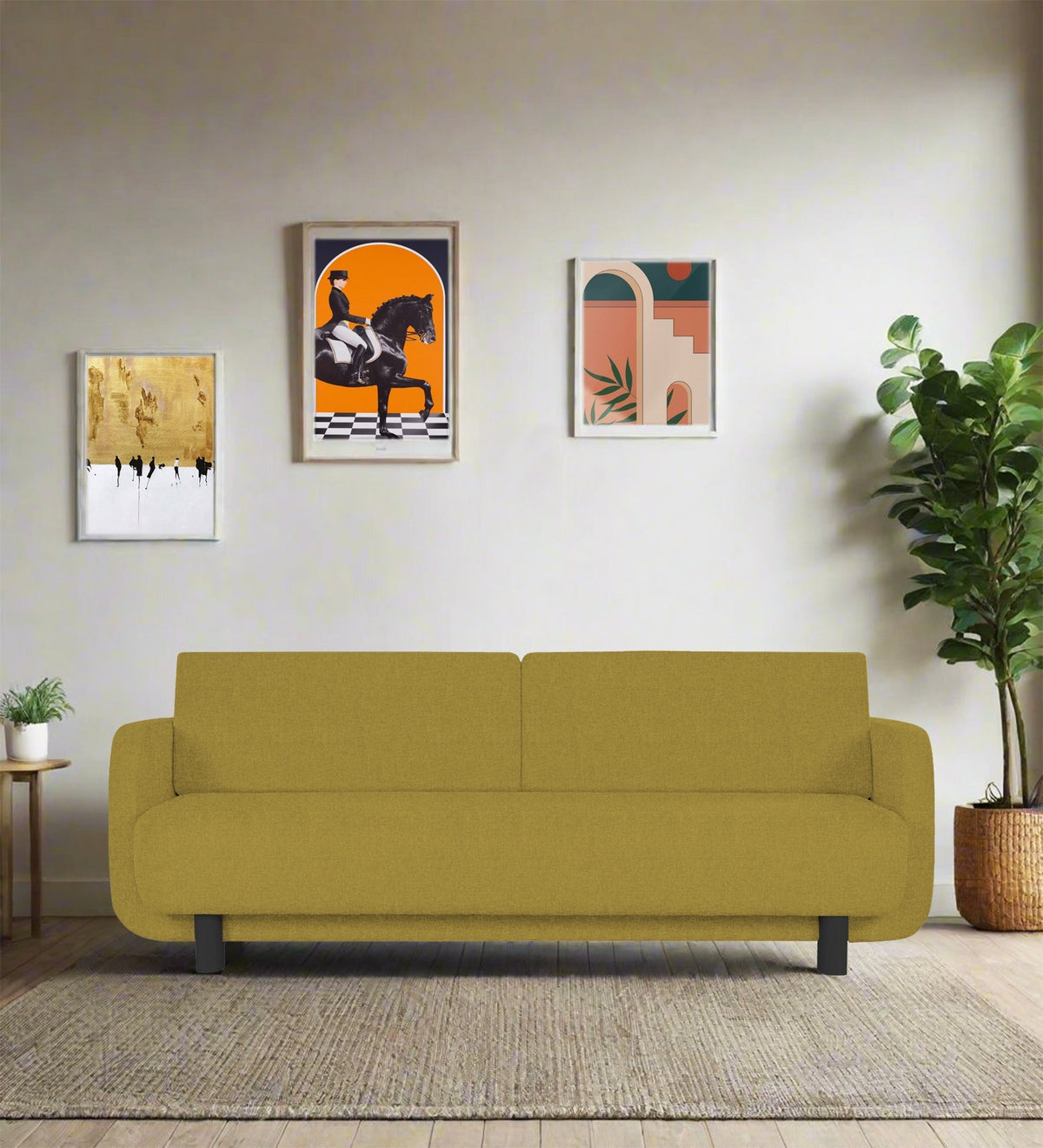 Varu Fabric 3 Seater Sofa