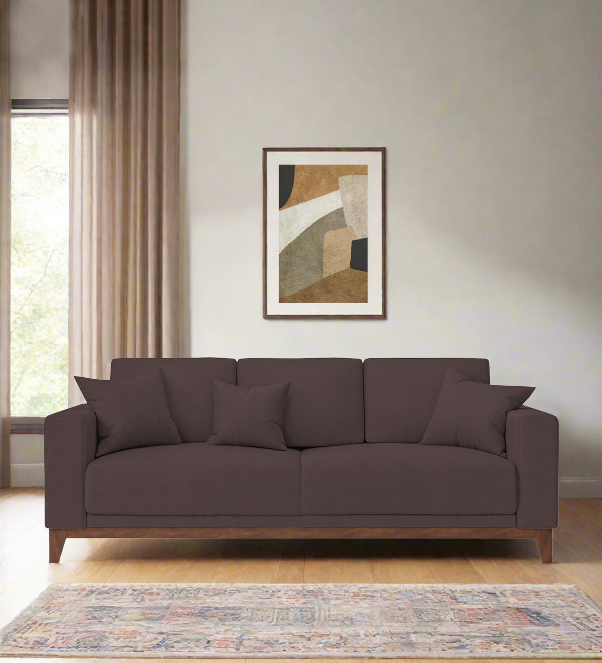 Luca Fabric 3 Seater Sofa