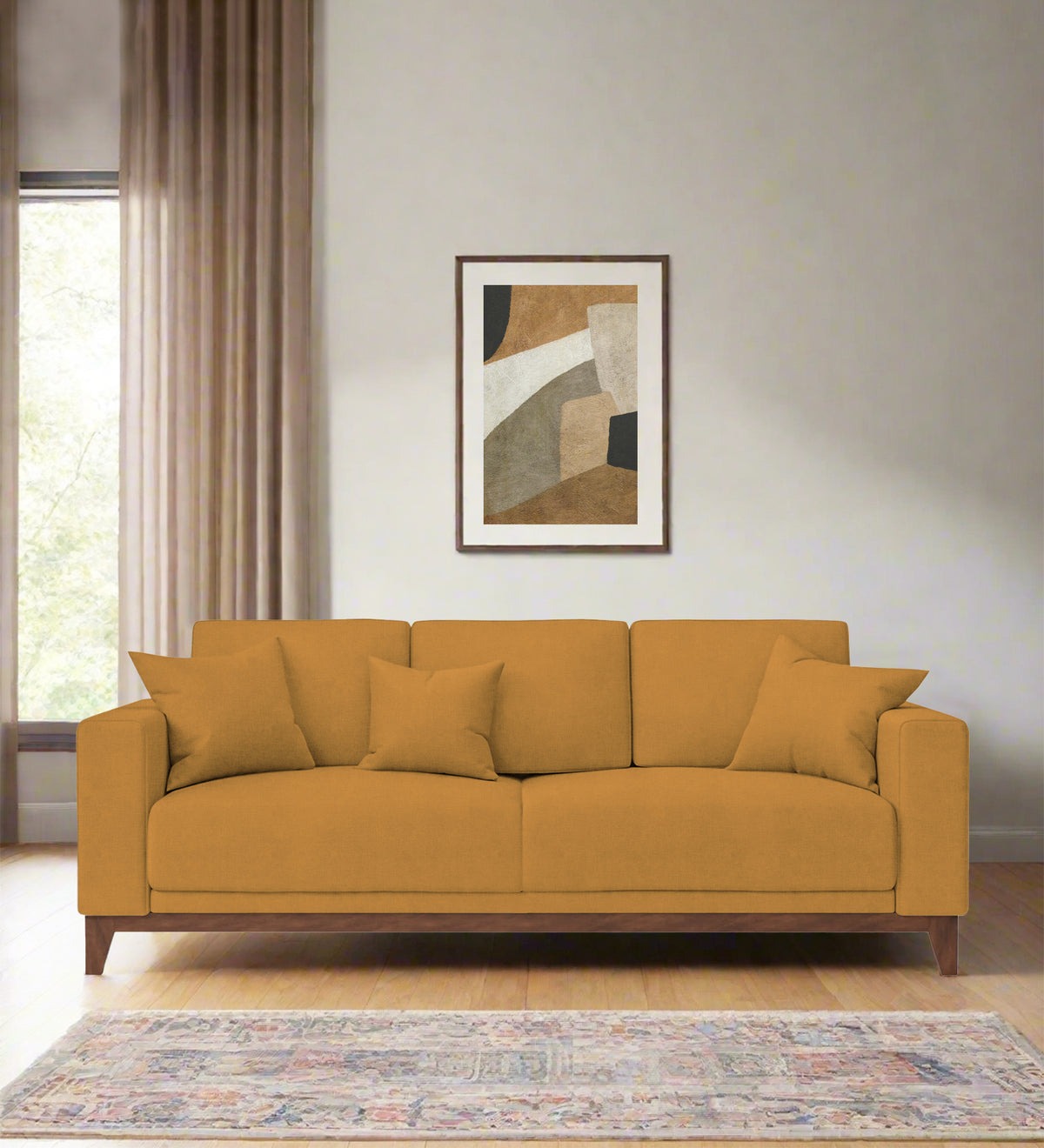 Luca Fabric 3 Seater Sofa