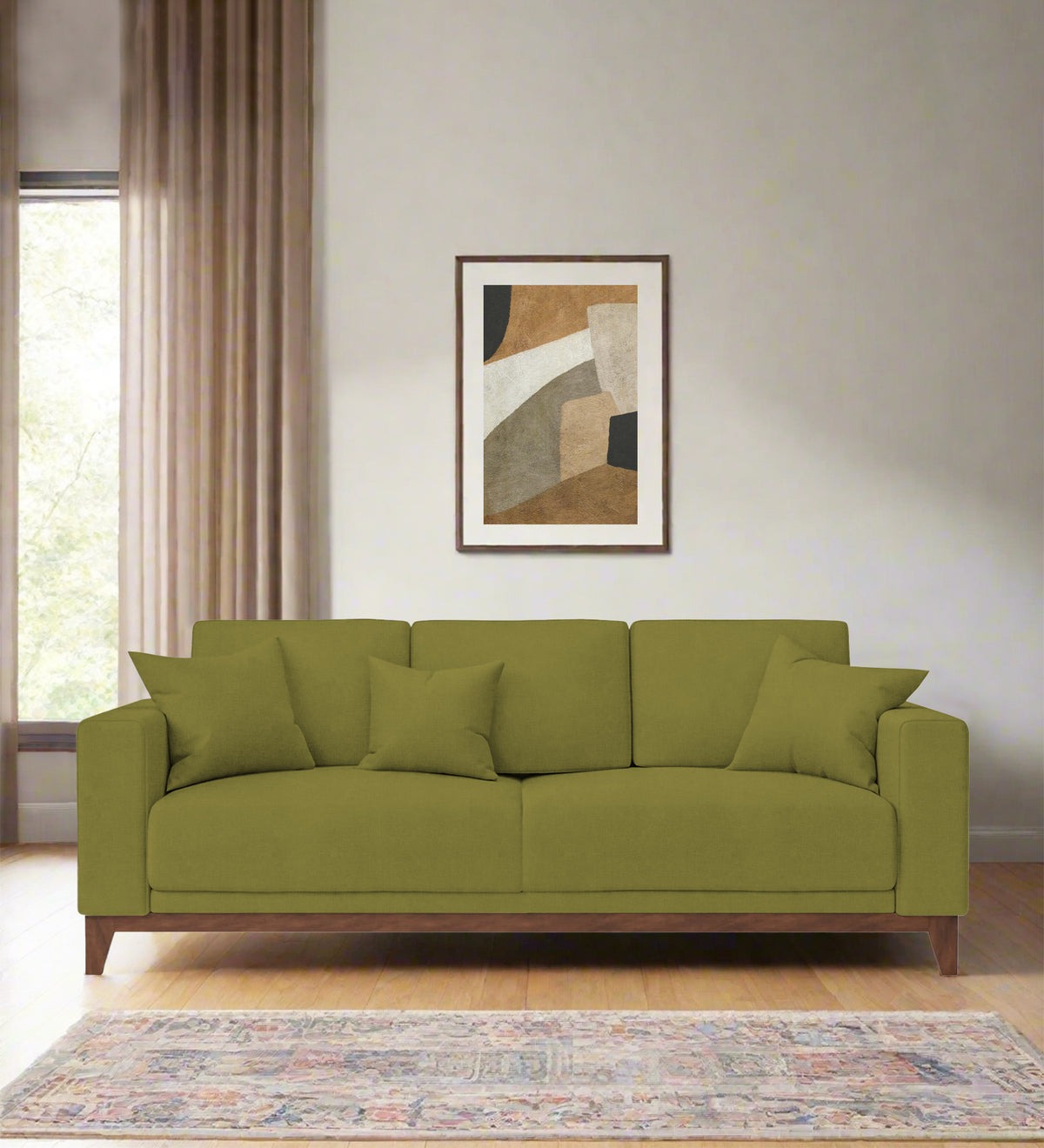 Luca Fabric 3 Seater Sofa