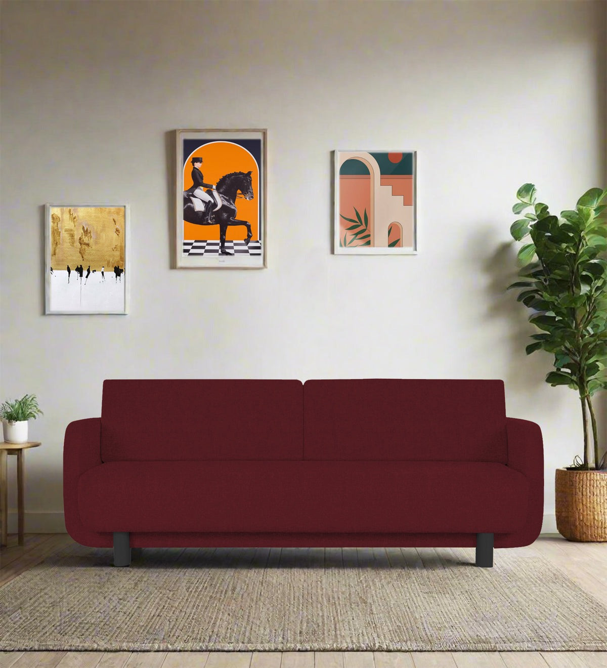 Varu Fabric 3 Seater Sofa
