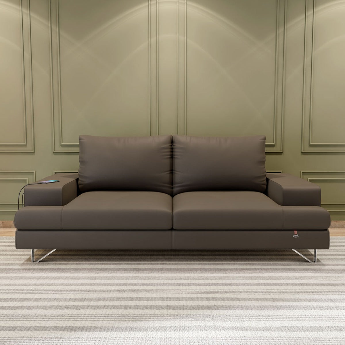 Benjamin Leatherette 3 Seater Sofa