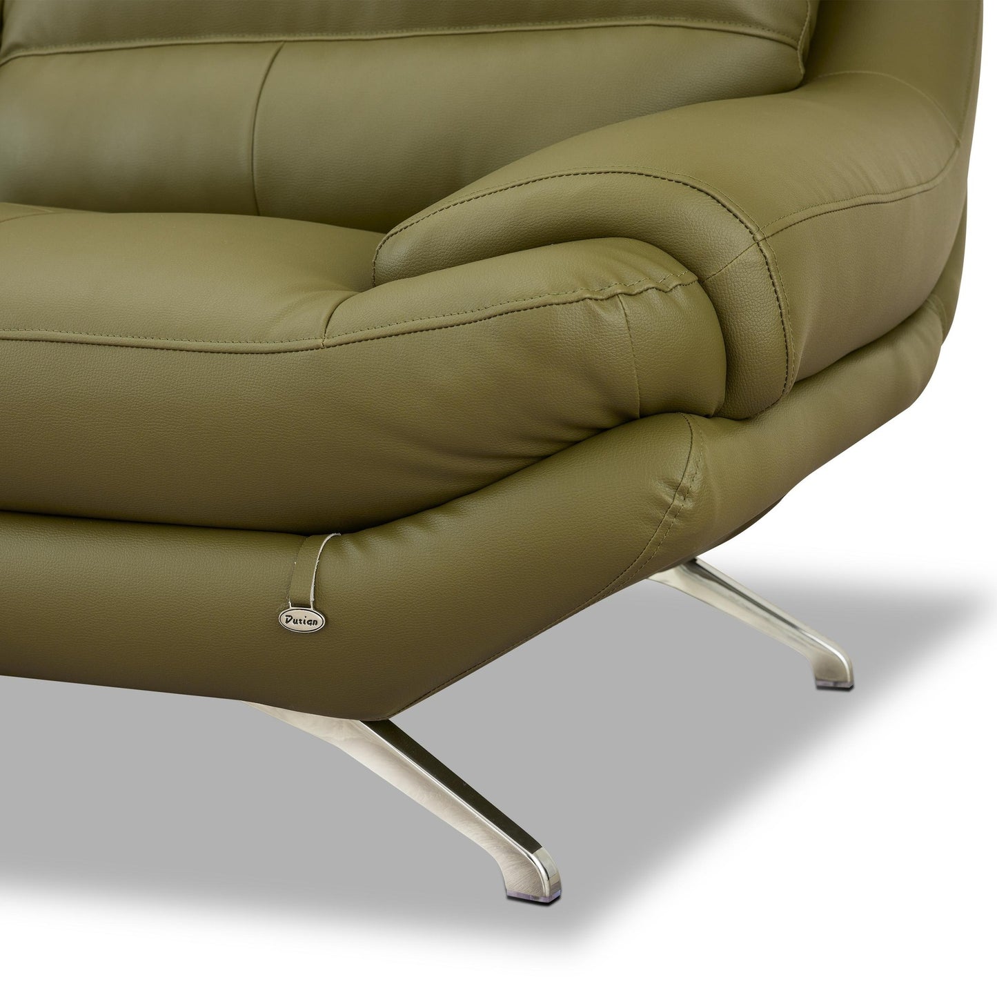 Clarkson Leatherette 3 Seater Sofa in Olive Green
