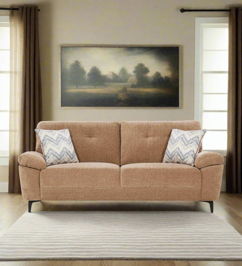Amsterdam Fabric 3 Seater Sofa in Cosmic Beige Colour