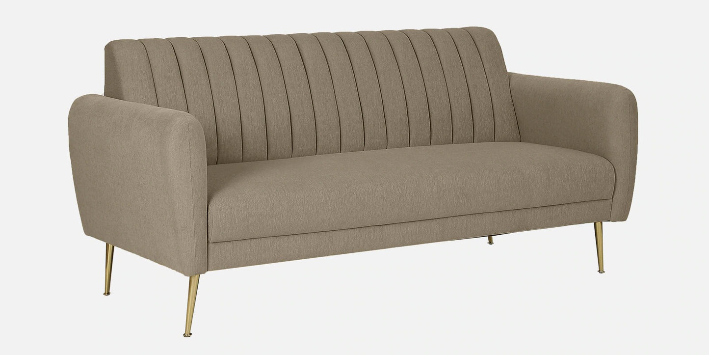 Fidel Fabric 3 Seater Sofa In Beige Colour
