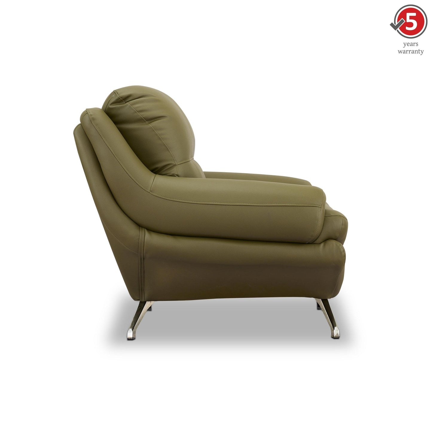 Clarkson Leatherette 3 Seater Sofa in Olive Green