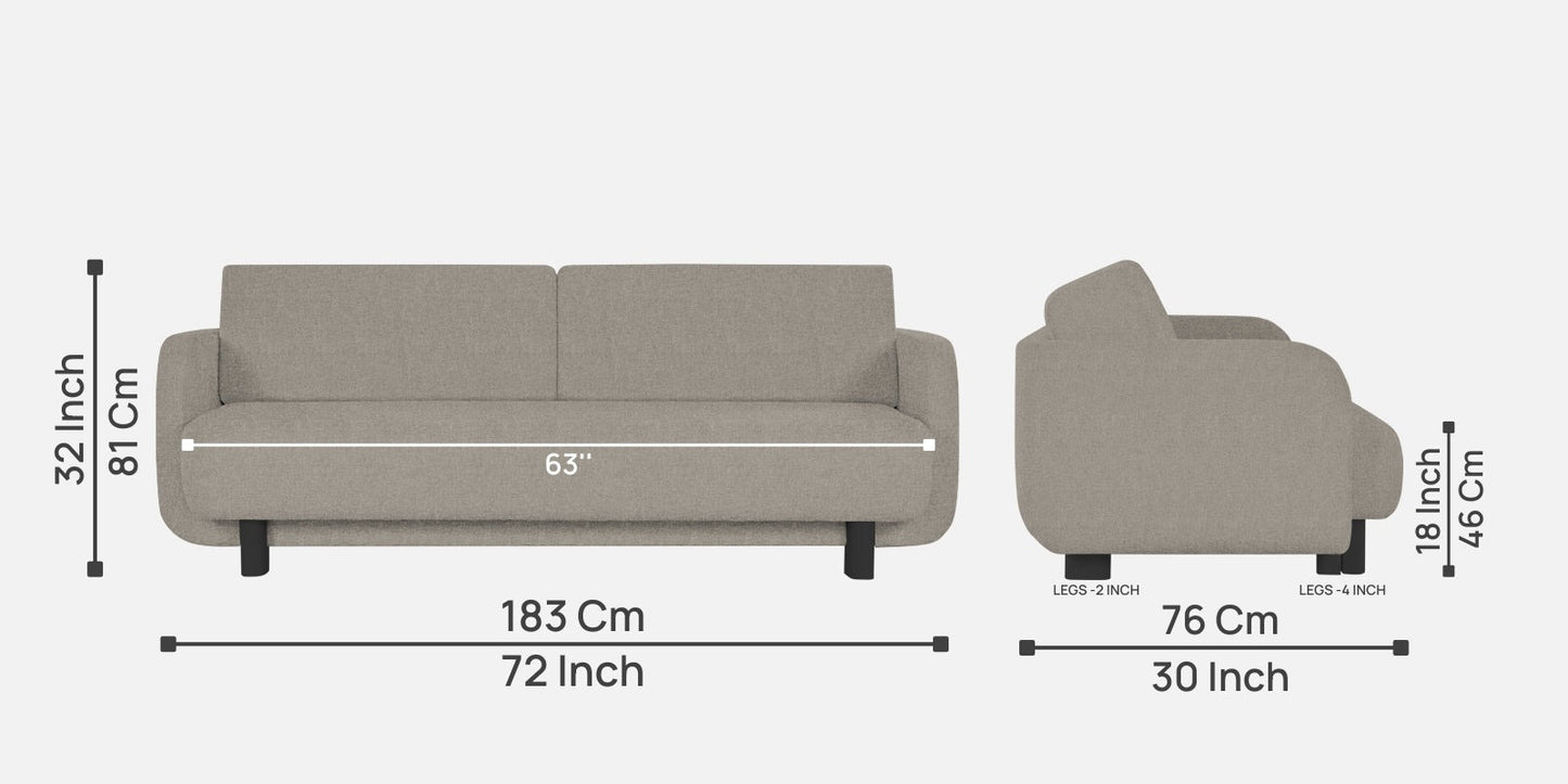Varu Fabric 3 Seater Sofa