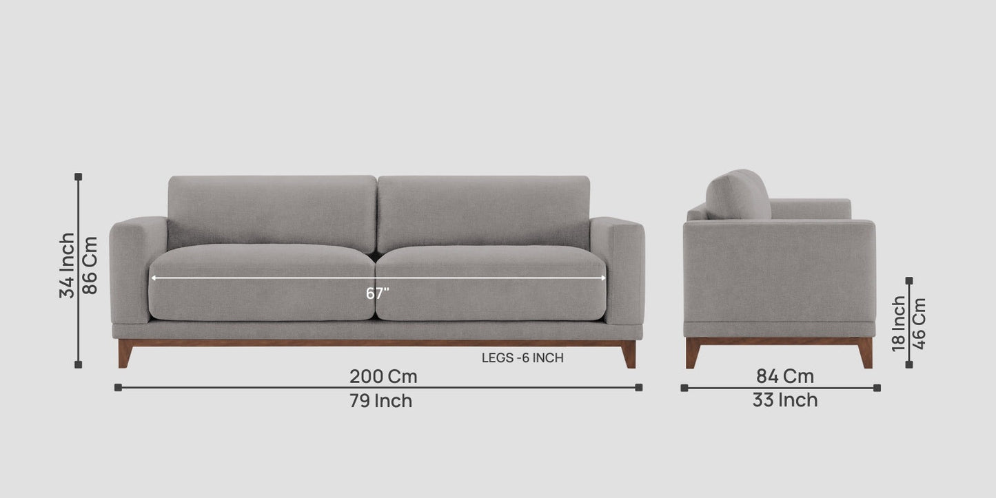 Esha Fabric 3 Seater Sofa