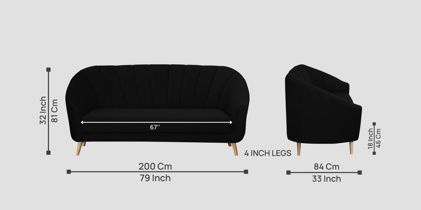 Kaylee Velvet 3 Seater Sofa