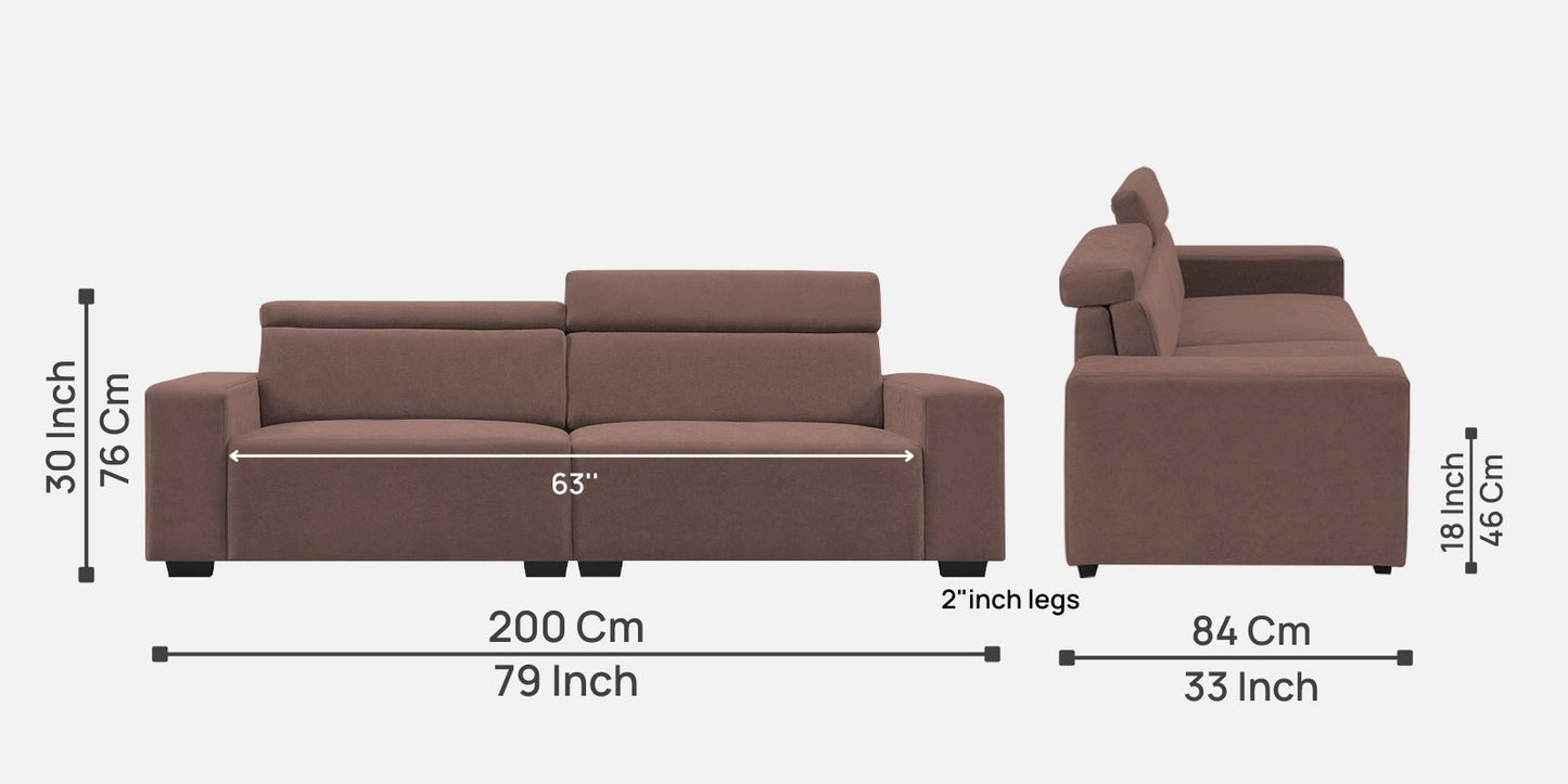 Hiro Fabric 3 Seater Sofa