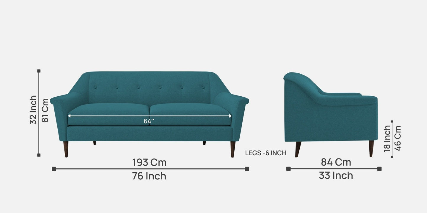 Homer Fabric 3 Seater Sofa