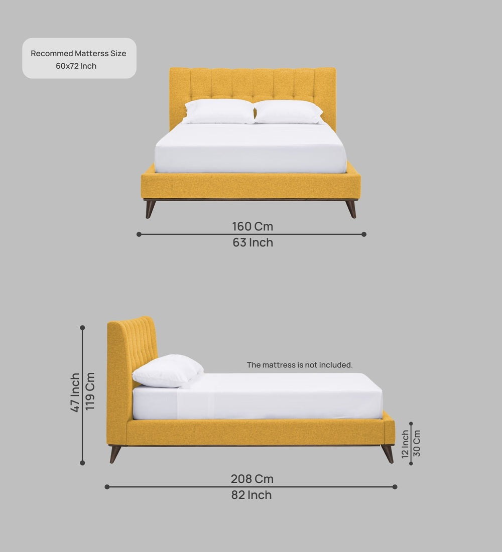 Jasmin Fabric Upholstered Queen Bed