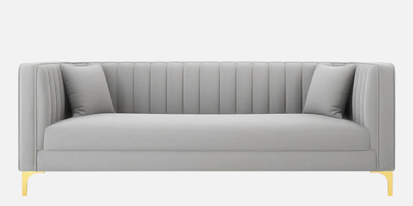 Jacki Velvet 3 Seater Sofa in Concrete grey Colour
