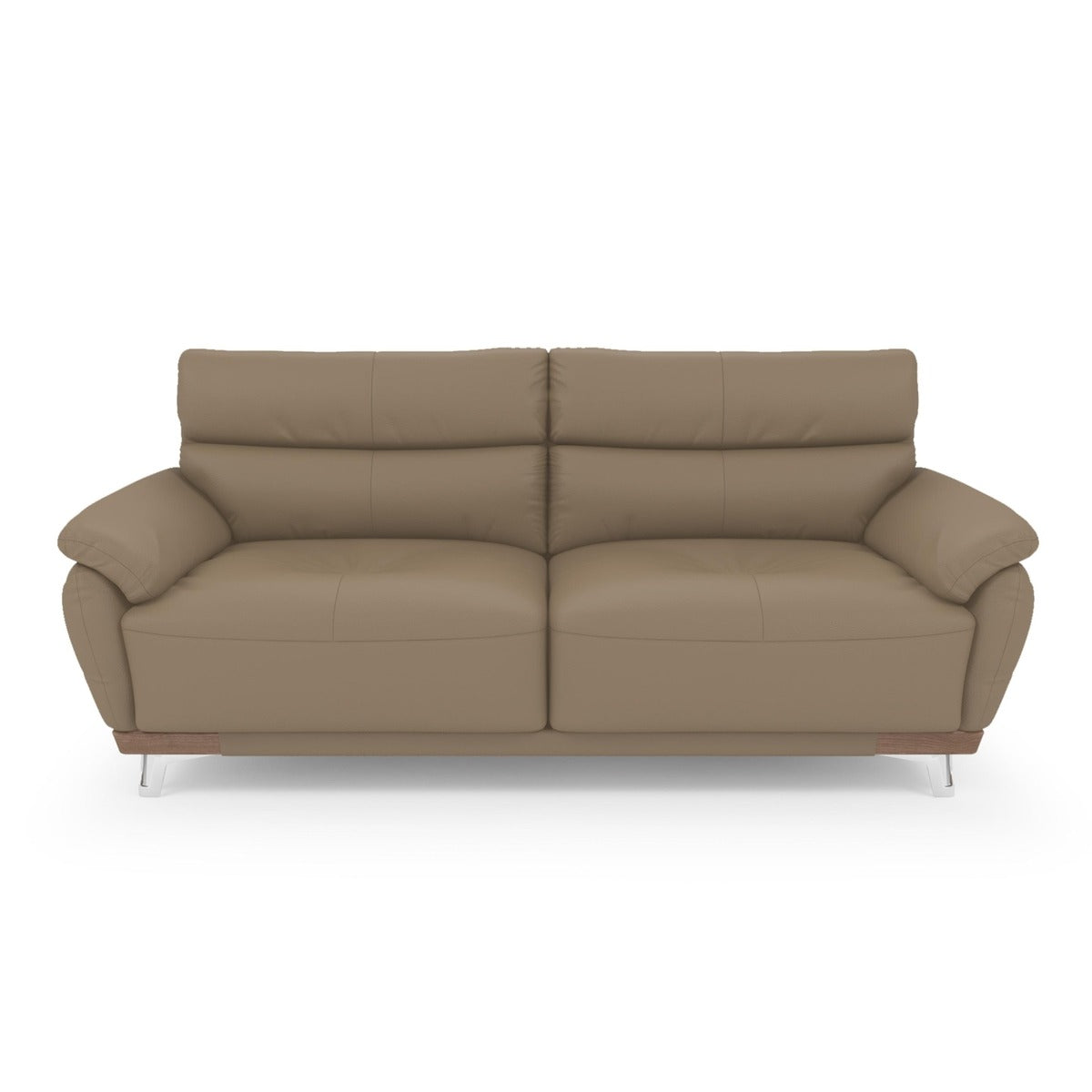 Perry Leather 3 Seater Sofa